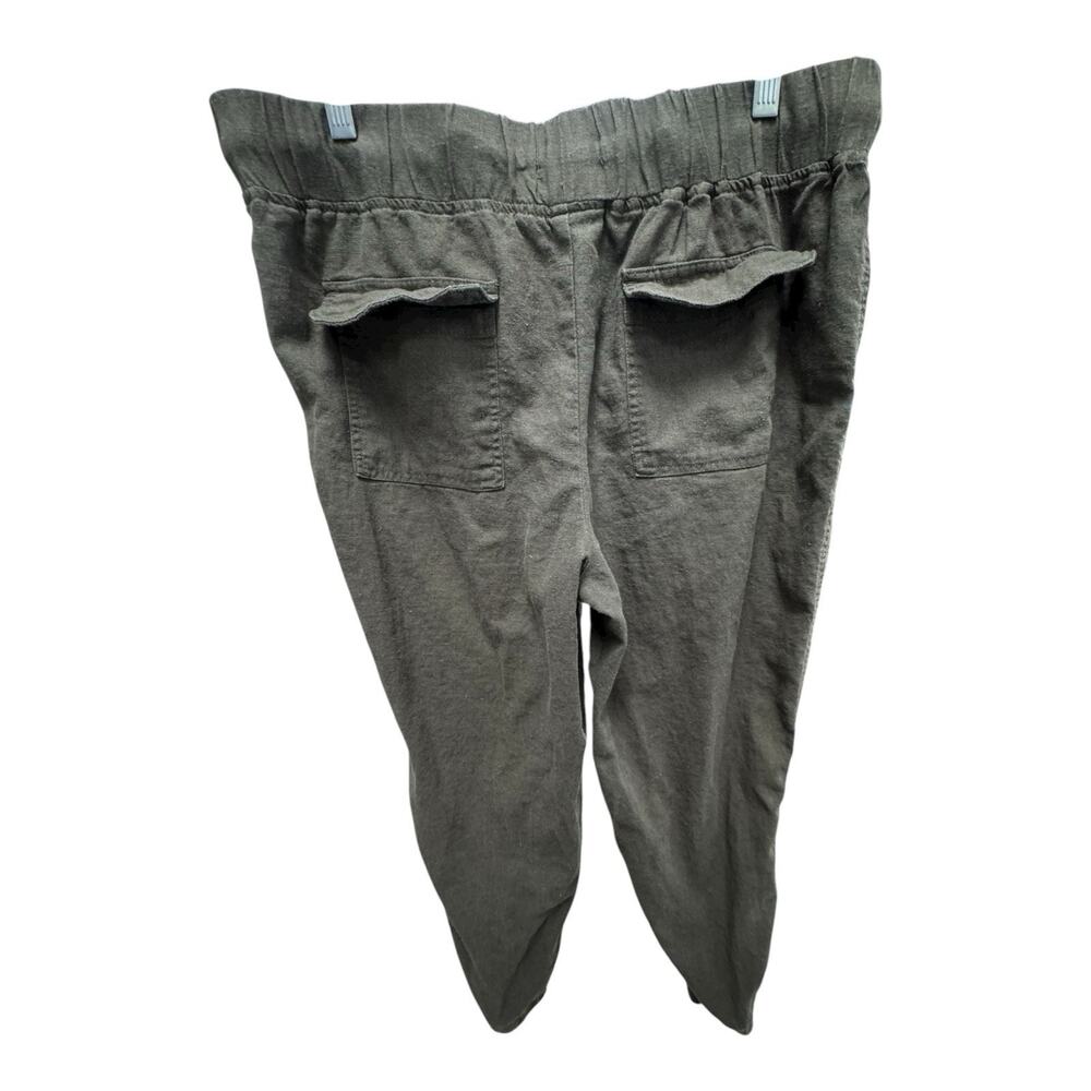 per se Women's M Gray Linen Blend Jogger Pants Relaxed Boho Casual Casual - Picture 5 of 5